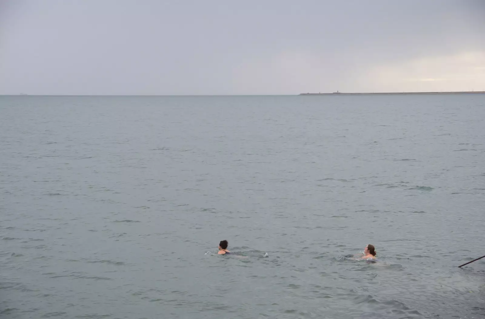 Evelyn and Isobel are in the sea again, from The End of the Breffni, Blackrock, Dublin - 18th February 2023