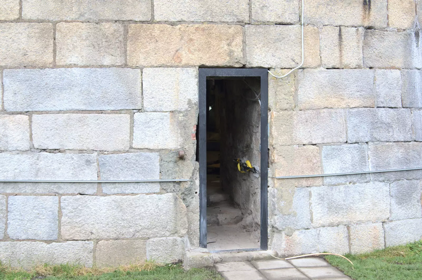 Somebody's working inside the Martello tower, from The End of the Breffni, Blackrock, Dublin - 18th February 2023