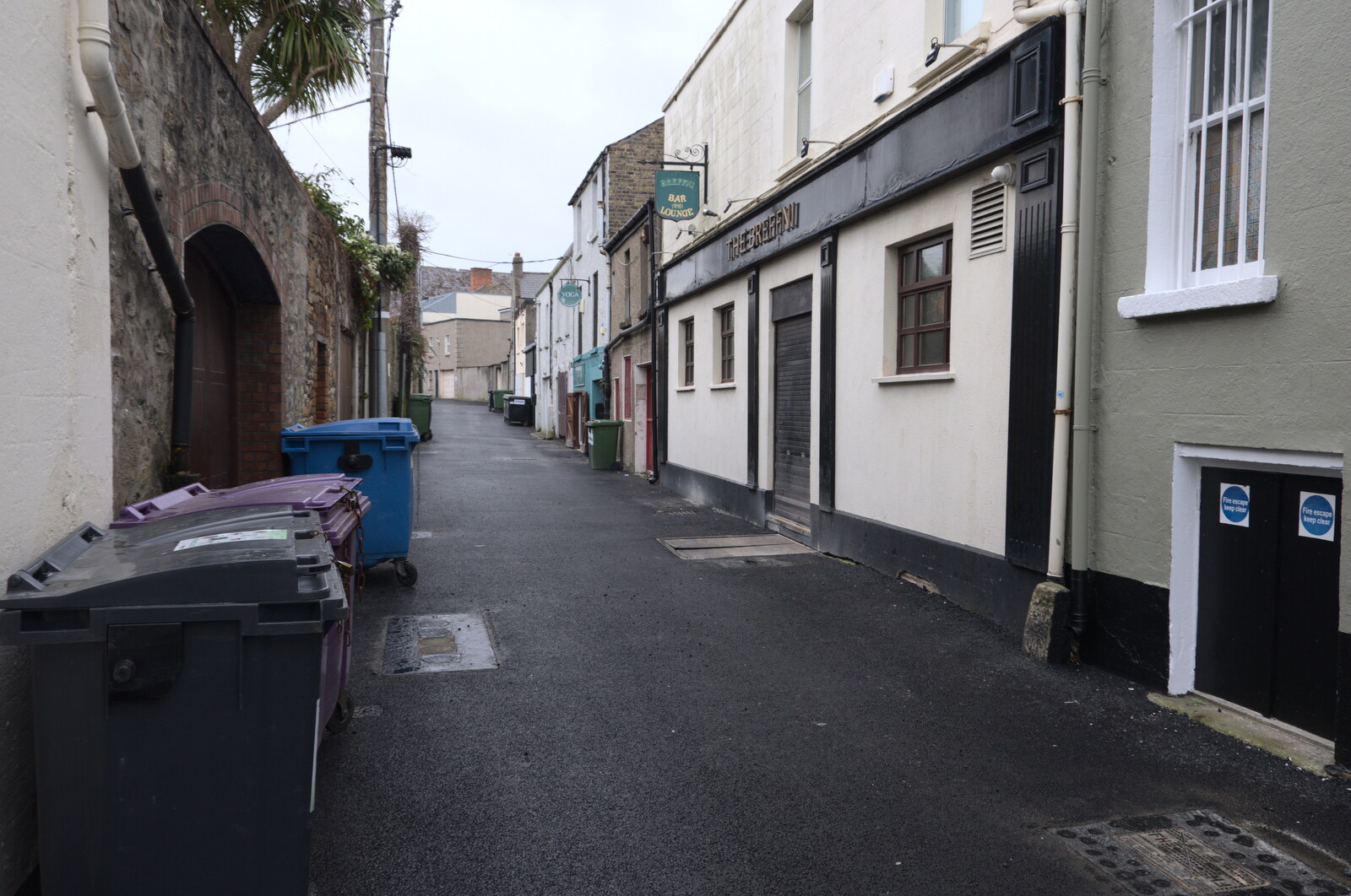 The End of the Breffni, Blackrock, Dublin - 18th February 2023: Idrone Lane - the back alley behind the Breffni