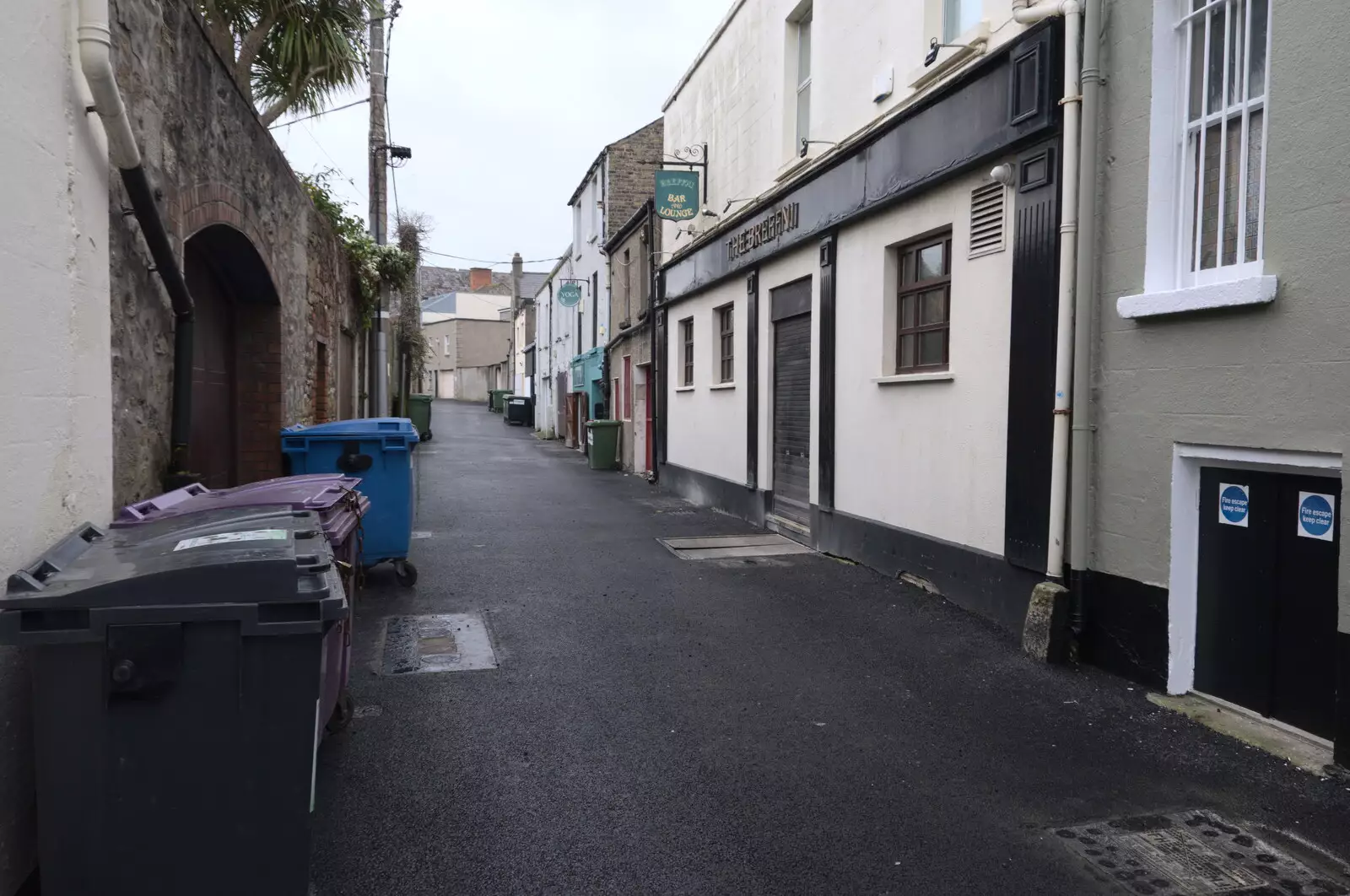 Idrone Lane - the back alley behind the Breffni, from The End of the Breffni, Blackrock, Dublin - 18th February 2023