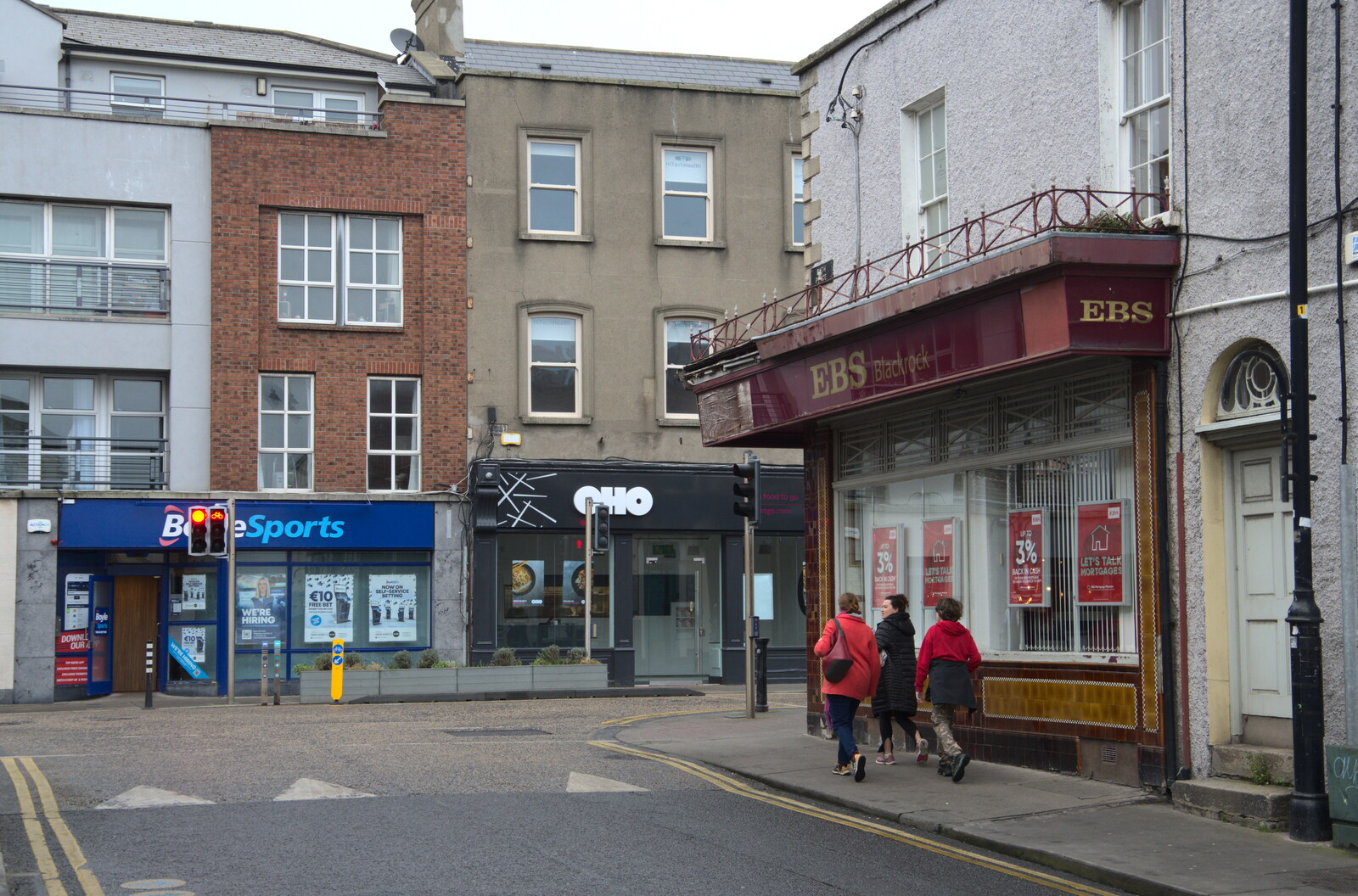 The End of the Breffni, Blackrock, Dublin - 18th February 2023: Wandering up Bath Place to Main Street