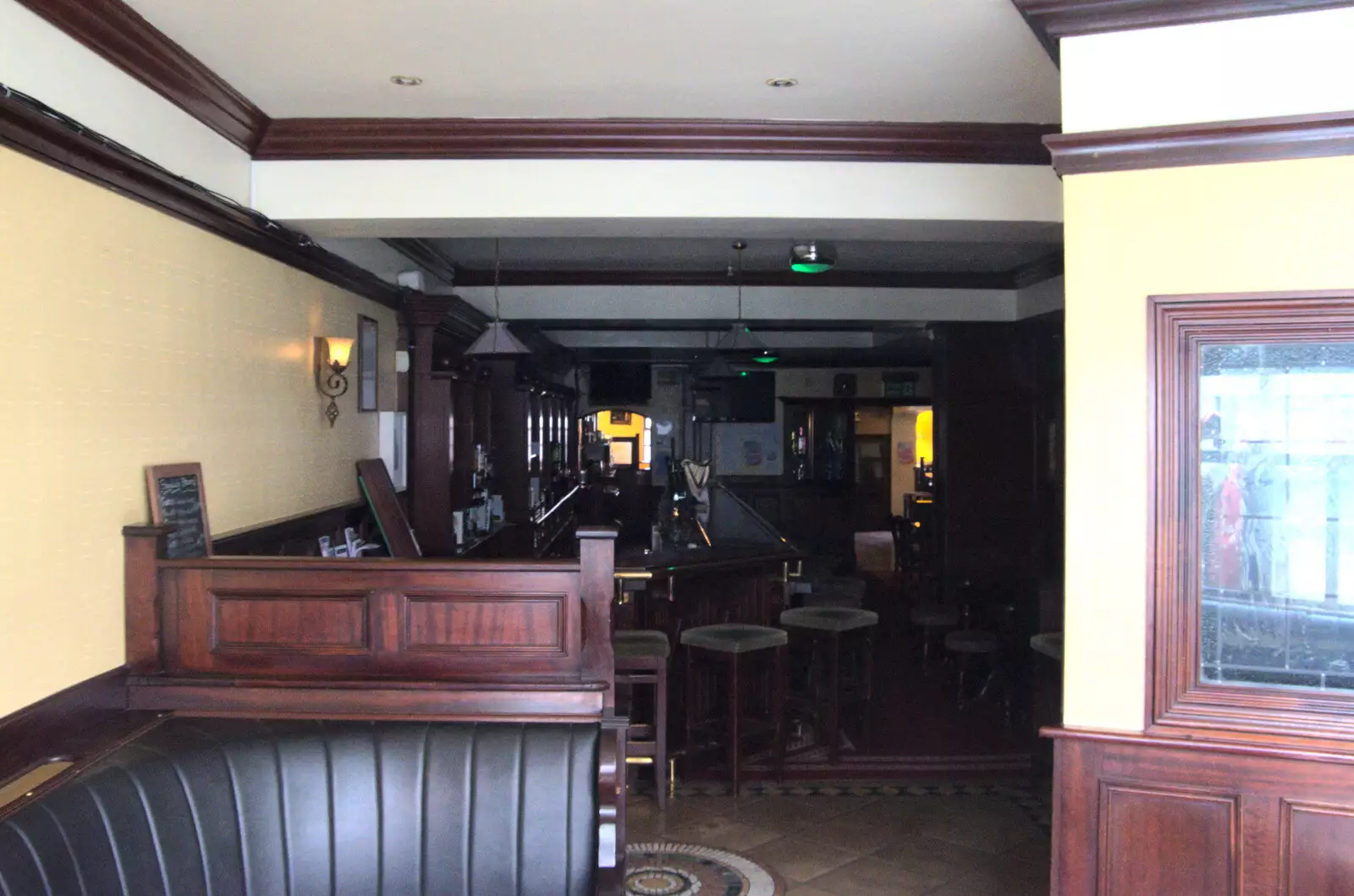 Inside the closed-up Breffni, from The End of the Breffni, Blackrock, Dublin - 18th February 2023