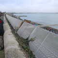 Fred leans on the wall on Idrone Terrace, The End of the Breffni, Blackrock, Dublin - 18th February 2023
