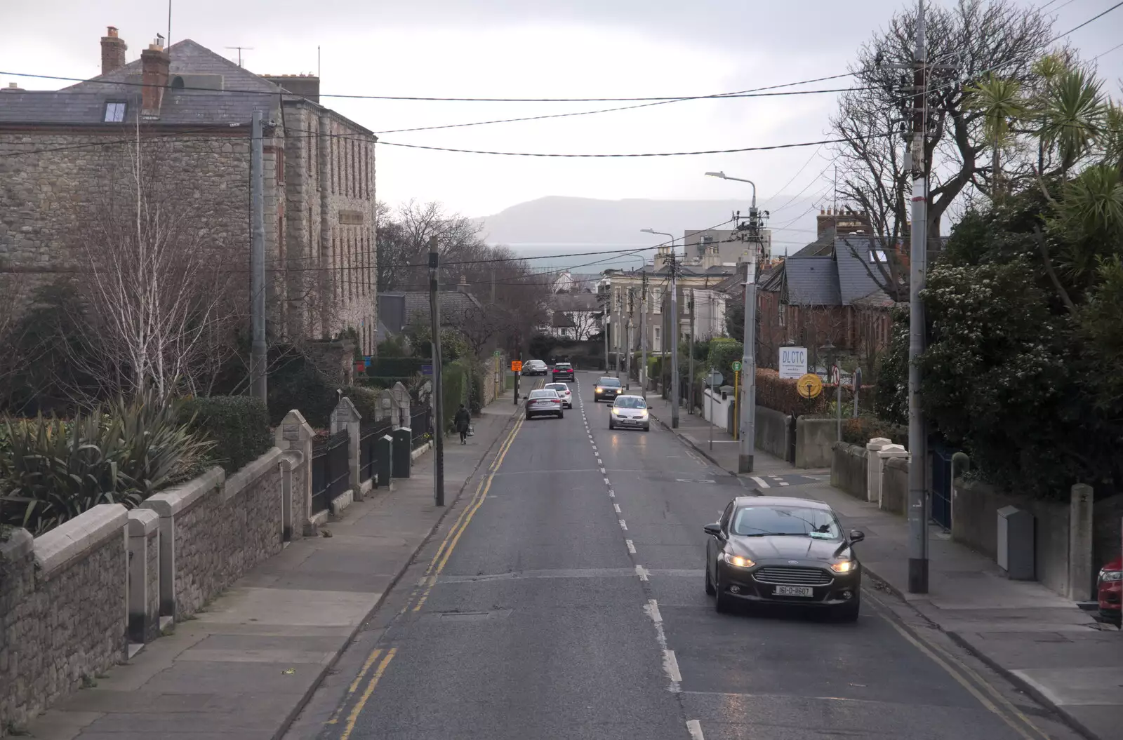 On York Road in Dun Laoghaire, from The End of the Breffni, Blackrock, Dublin - 18th February 2023