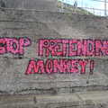 A message for Monkey, The End of the Breffni, Blackrock, Dublin - 18th February 2023