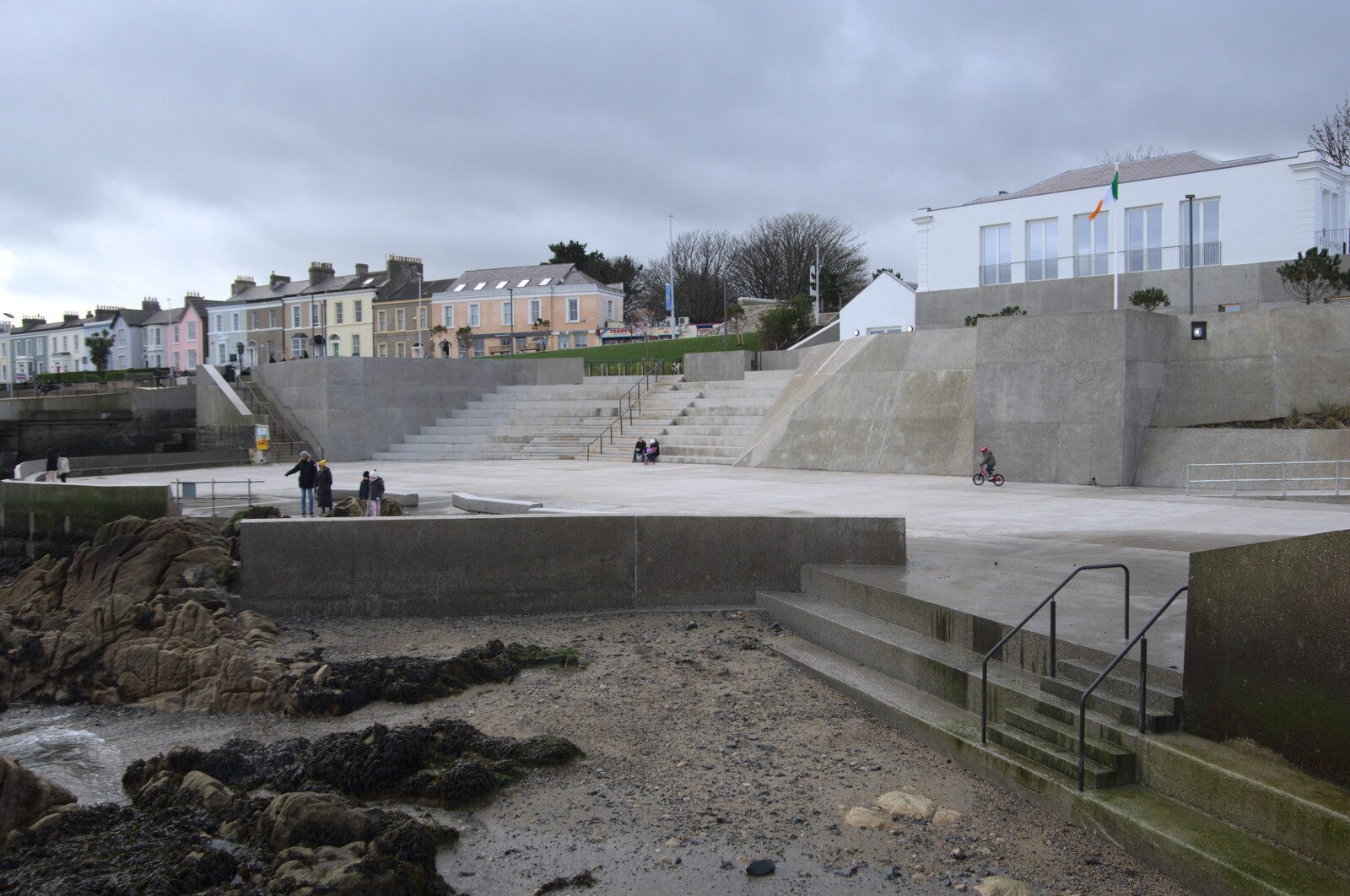 The End of the Breffni, Blackrock, Dublin - 18th February 2023: The new Dun Laoghaire swimming area