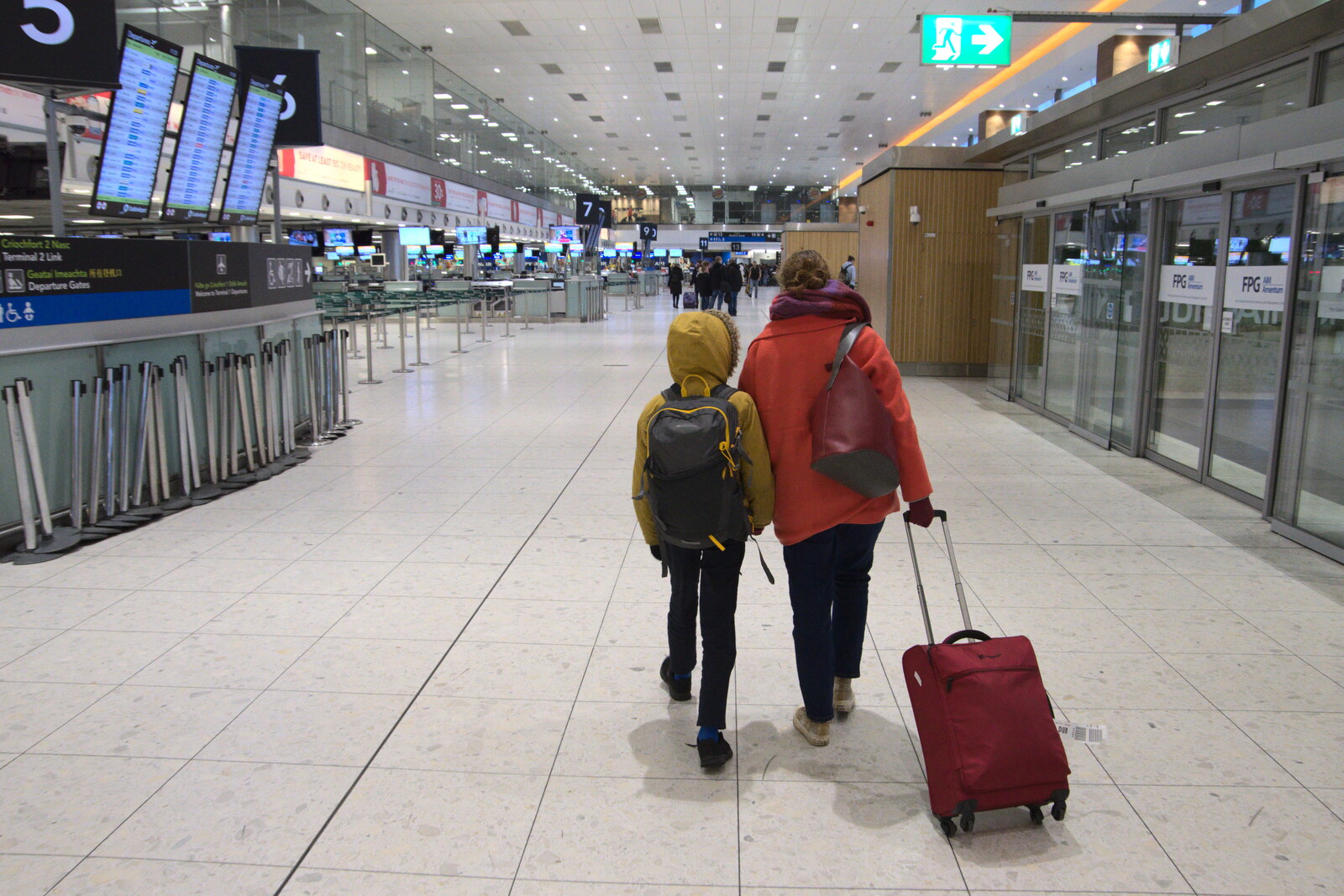 The End of the Breffni, Blackrock, Dublin - 18th February 2023: Harry and Isobel in Dublin Airport's Terminal 1