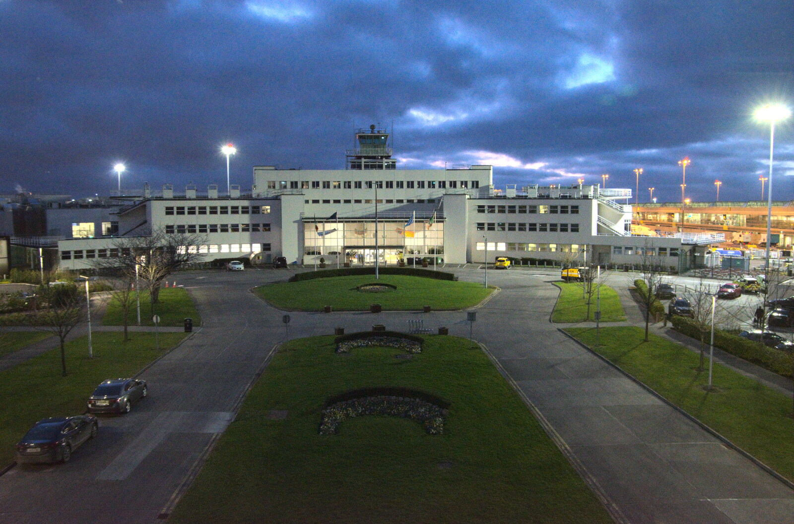 The End of the Breffni, Blackrock, Dublin - 18th February 2023: Dublin's old terminal and control tower