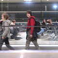 Harry and Fred go backwards on the travelator, The End of the Breffni, Blackrock, Dublin - 18th February 2023