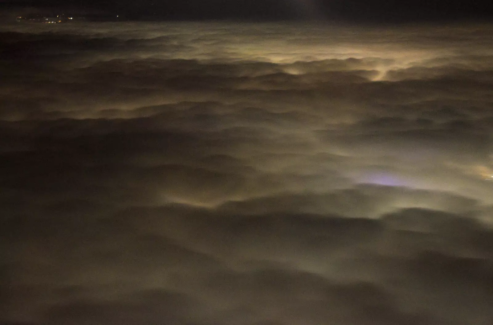 Clouds are eerily under-lit by Dublin's lights, from The End of the Breffni, Blackrock, Dublin - 18th February 2023