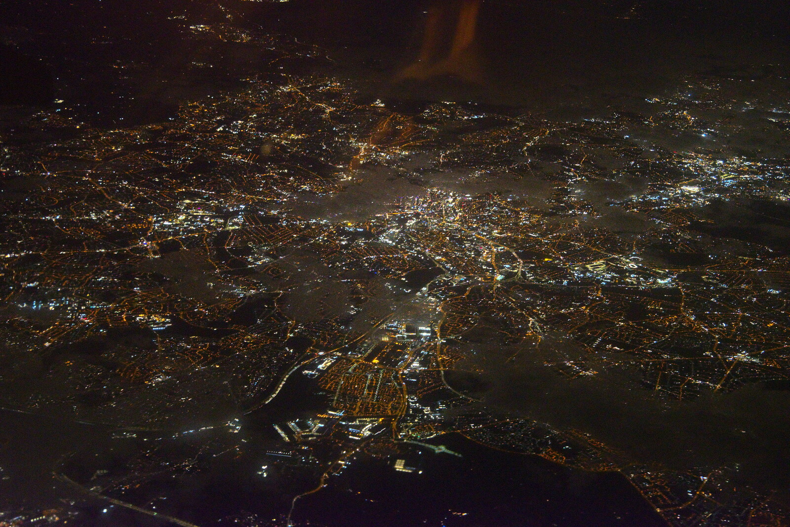 The End of the Breffni, Blackrock, Dublin - 18th February 2023: We fly over a city somewhere in England
