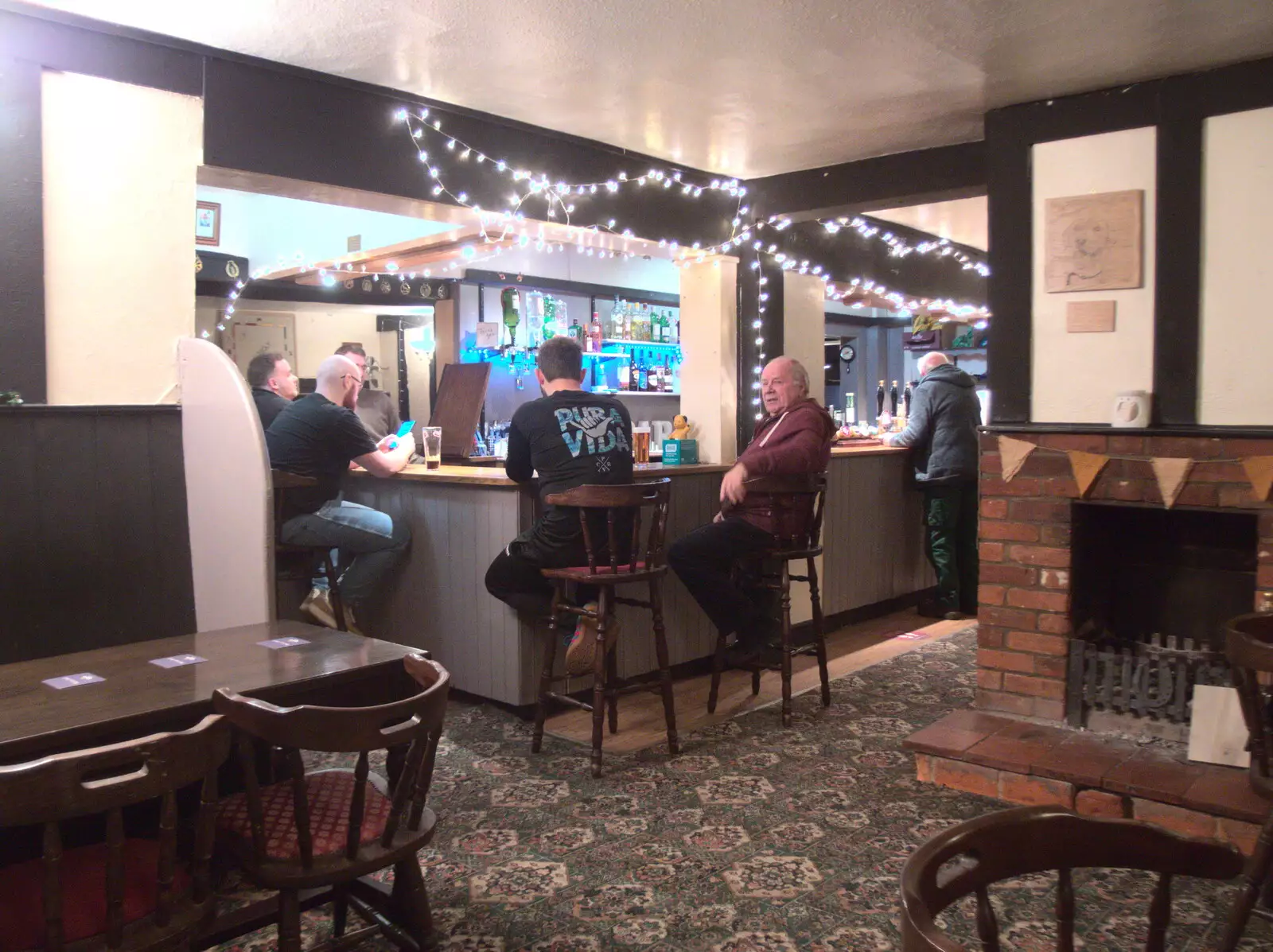 Mick's at the bar at the Yaxley Cherry Tree, from We Are Detectorists, and a Trip to the Market, Norwich - 25th February 2023