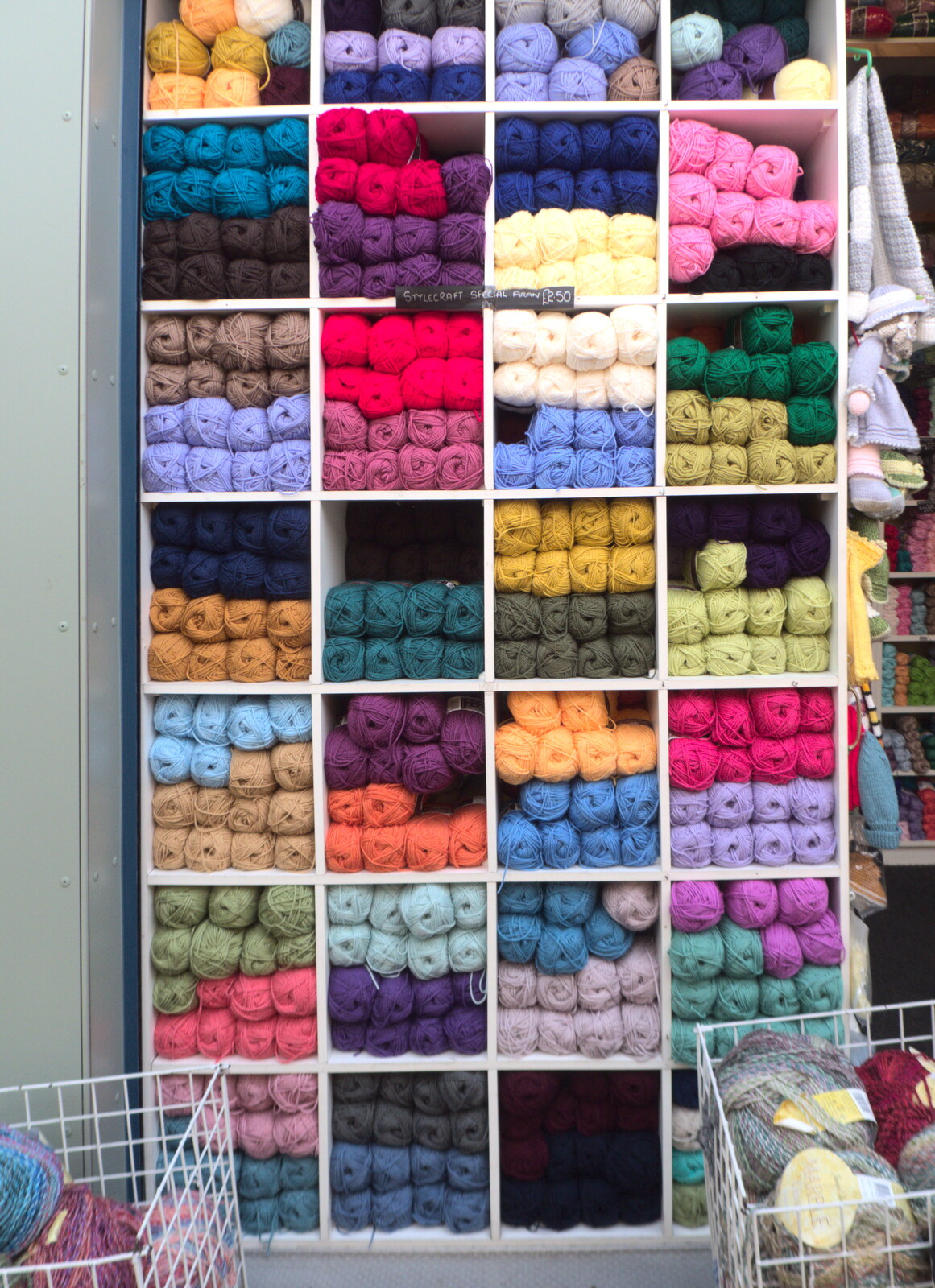 The Detectorists, and a Trip to the Market, Norwich - 25th February 2023: A big stack of colourful wool
