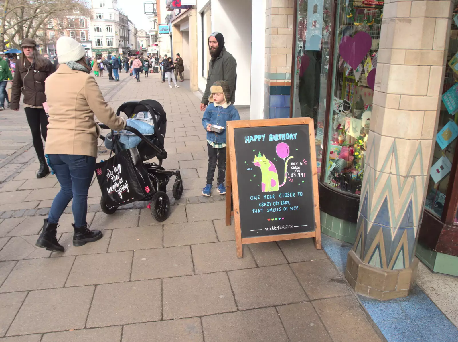 An amusing shop sign on Gentleman's Walk, from We Are Detectorists, and a Trip to the Market, Norwich - 25th February 2023