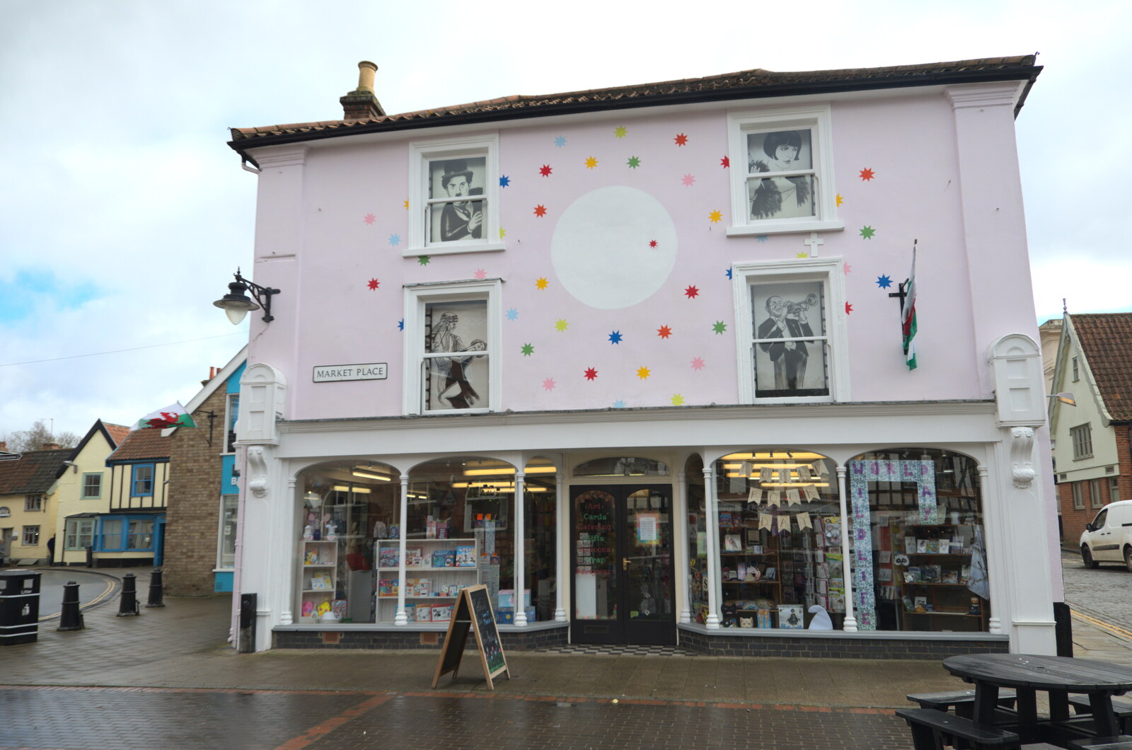 Lunch in Harleston, Norfolk - 1st March 2023: A shop with stars all over it