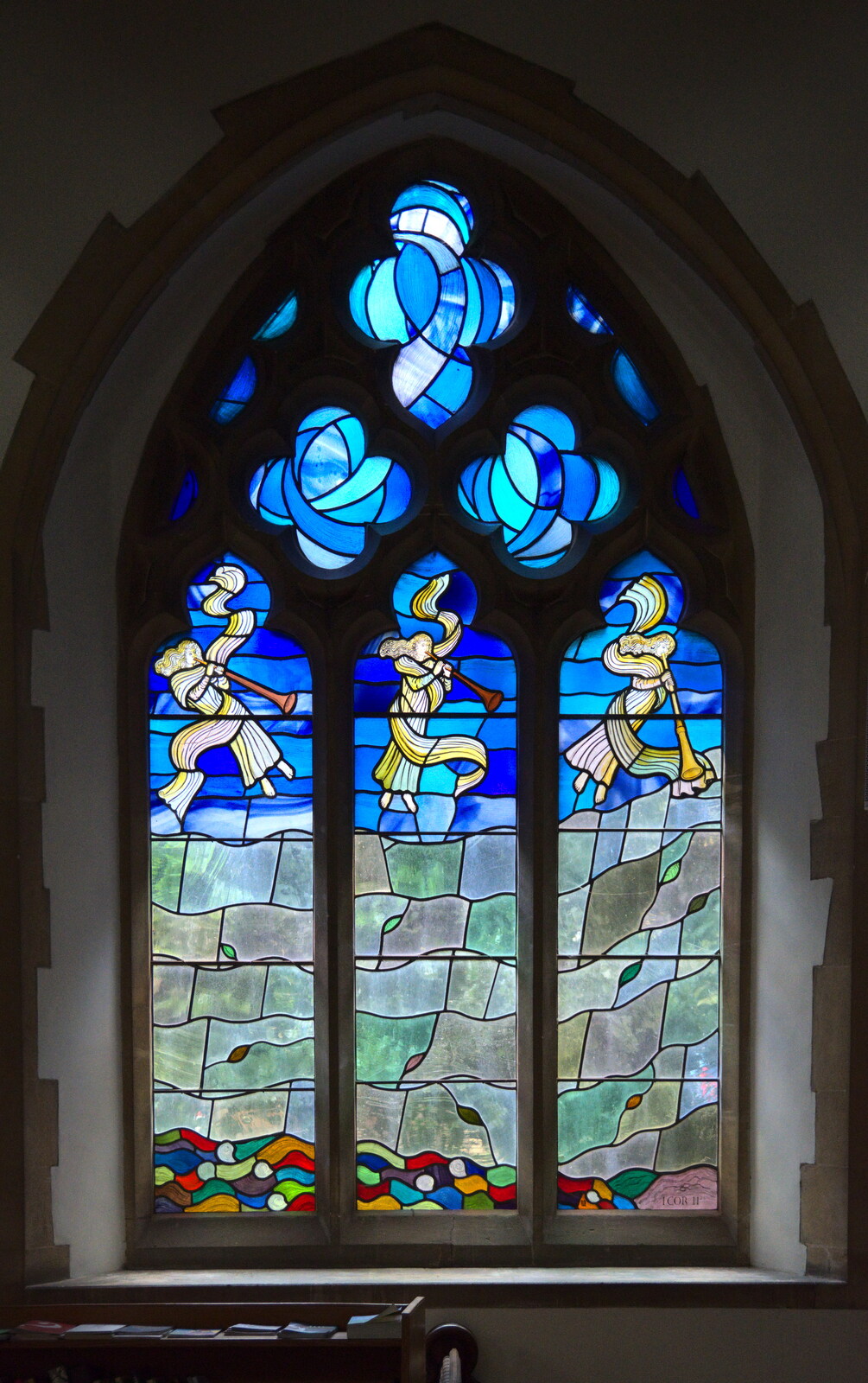 Lunch in Harleston, Norfolk - 1st March 2023: Nice modern stained glass in St. John's