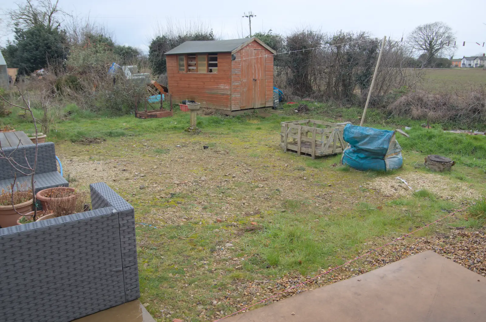 It's time to tart up the side patio area, from A Short Walk in the Woods, Eye, Suffolk - 4th March 2023