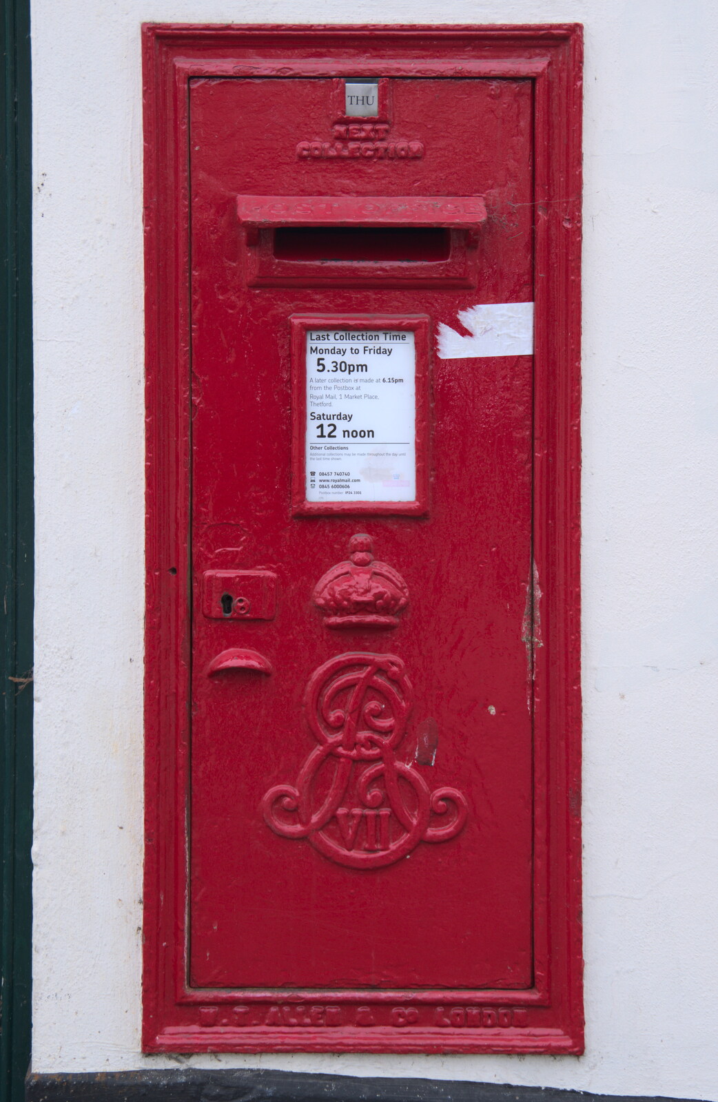 One of the rarer postboxes: an Edward VII from A Postcard from Thetford, Norfolk - 15th March 2023