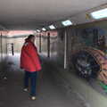 Isobel in an underpass beneath London Road, A Postcard from Thetford, Norfolk - 15th March 2023