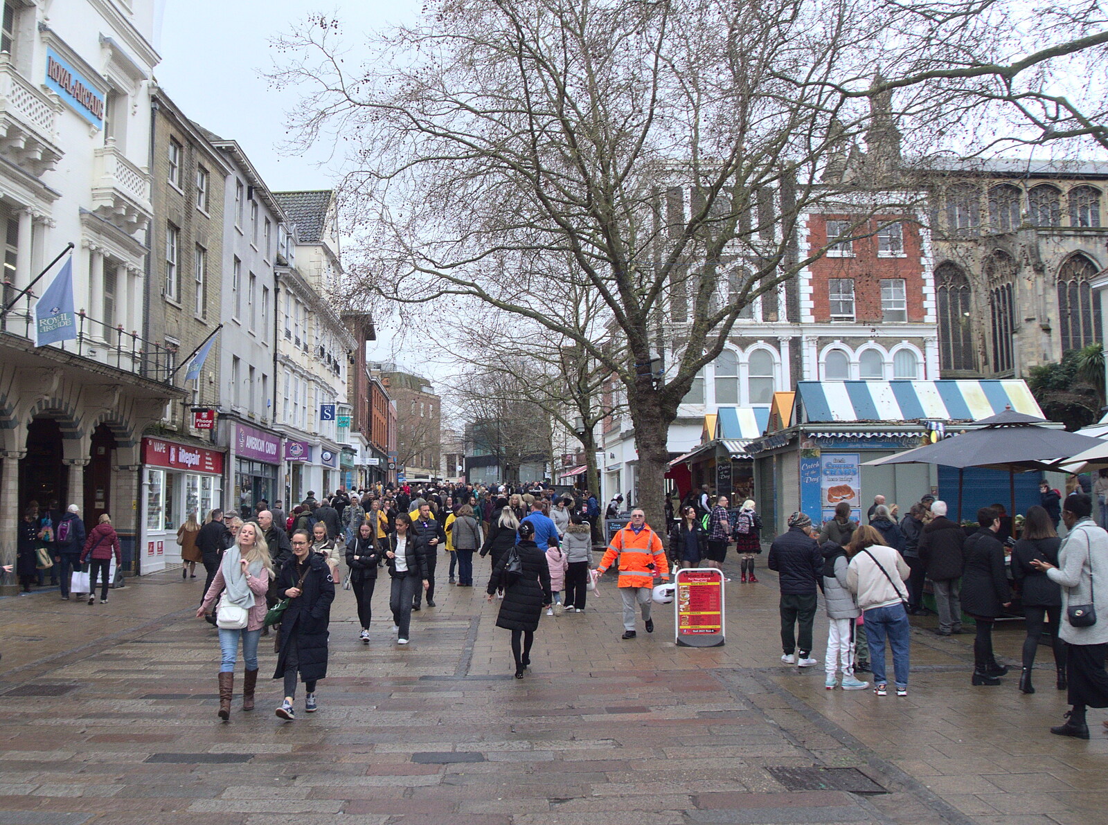 A damp Gentleman's Walk in Norwich from It's a Stitch Up: A Trip to Norwich, Norfolk - 18th March 2023