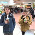 Fred and Harry have their bubble tea, It's a Stitch Up: A Trip to Norwich, Norfolk - 18th March 2023