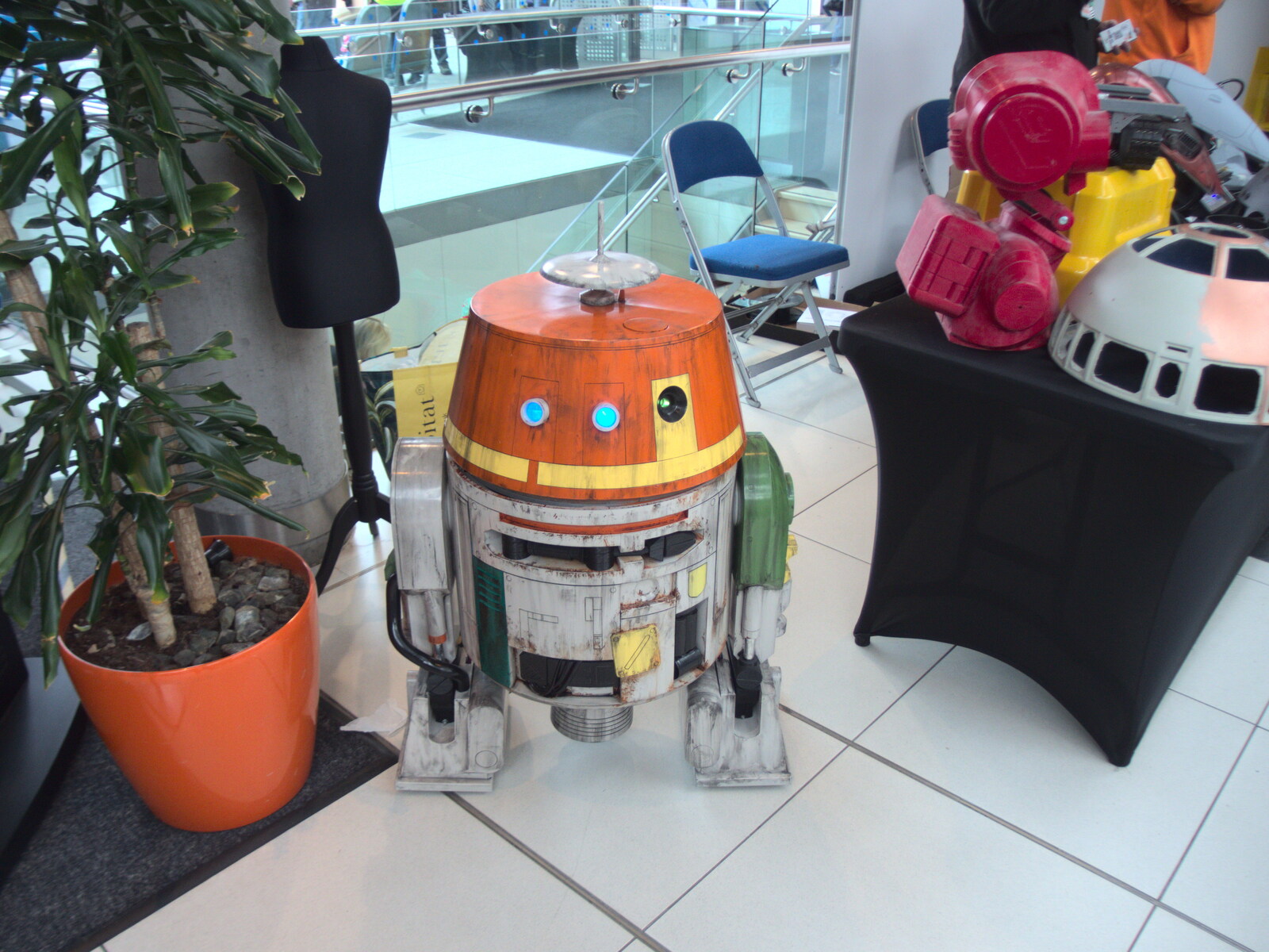 A cool 3D-printed C1-10P 'Chopper' droid from It's a Stitch Up: A Trip to Norwich, Norfolk - 18th March 2023