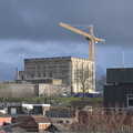 Norwich Castle has a crane looming over it, It's a Stitch Up: A Trip to Norwich, Norfolk - 18th March 2023