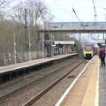 The train to London rocks up at Diss Station, A Day in New Milton, Hampshire - 3rd April 2023