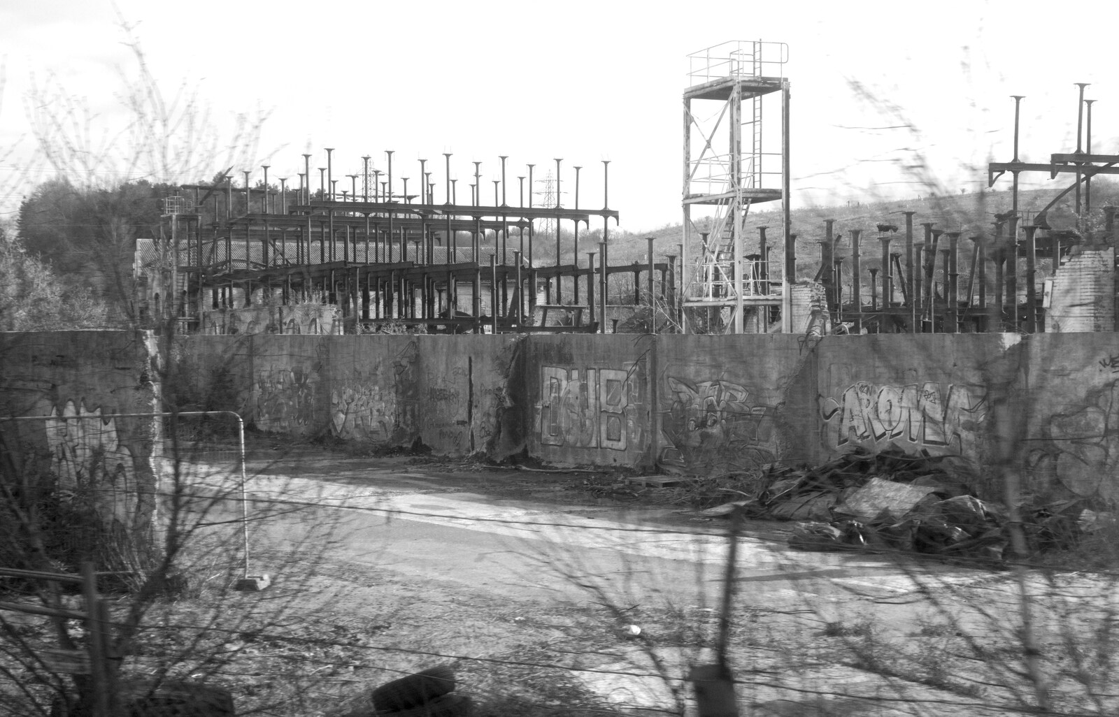 The remains of Fison's North warehouse from A Day in New Milton, Hampshire - 3rd April 2023