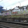 Graffiti by the trackside near Seven Sisters, A Day in New Milton, Hampshire - 3rd April 2023