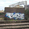 A nice tag on a brick shed near Bethnal Green, A Day in New Milton, Hampshire - 3rd April 2023