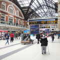 Liverpool Street Station's main concourse, A Day in New Milton, Hampshire - 3rd April 2023
