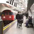 One of the last ancient tube trains comes in, A Day in New Milton, Hampshire - 3rd April 2023