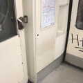 Graffiti on the door of an old tube train, A Day in New Milton, Hampshire - 3rd April 2023
