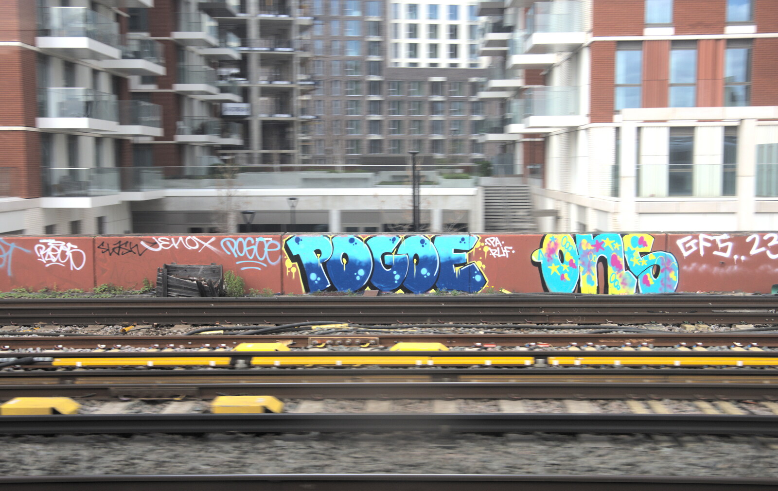 A cool Pogoe tag on a railway bridge from A Day in New Milton, Hampshire - 3rd April 2023