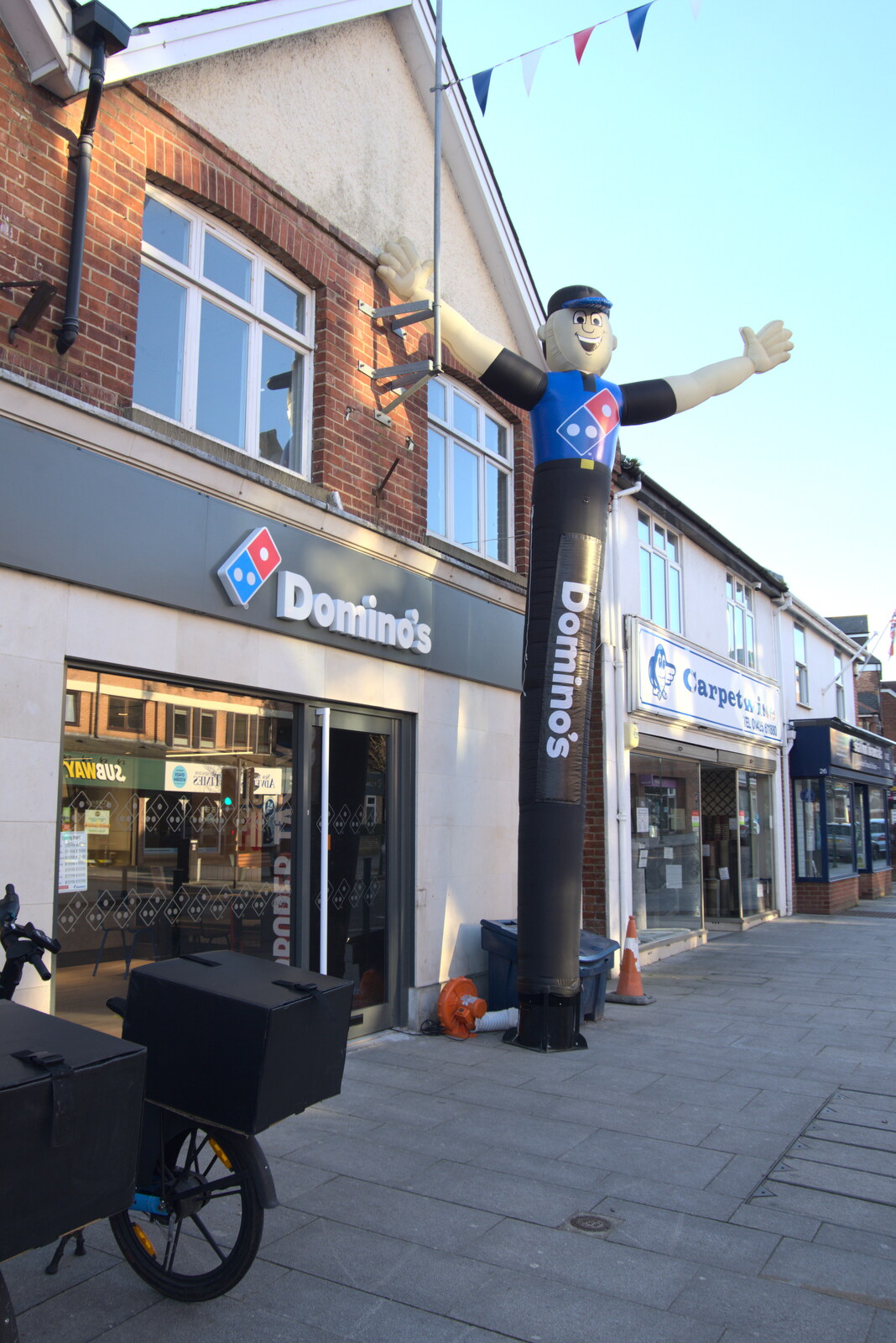 New Milton is slumming it with a Domino's from A Day in New Milton, Hampshire - 3rd April 2023