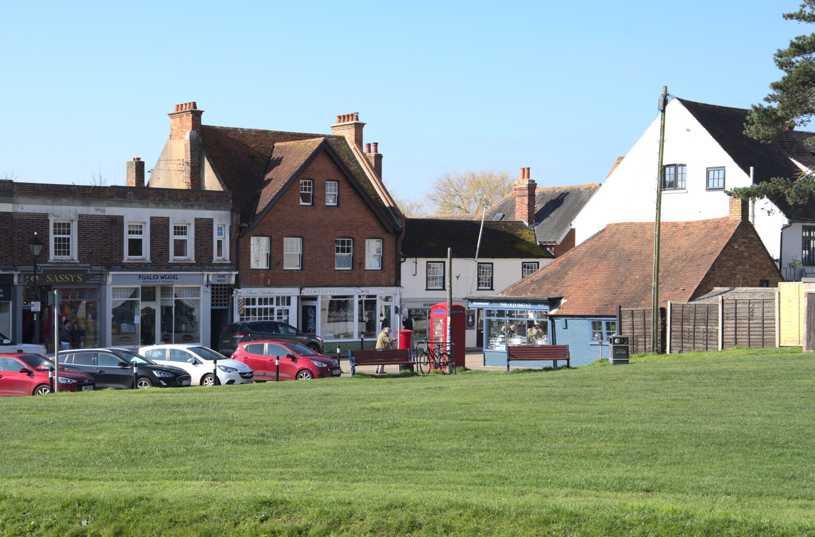 The village green at Milford on Sea from A Day in New Milton, Hampshire - 3rd April 2023