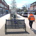 A platinum jubilee bench in New Milton, A Day in New Milton, Hampshire - 3rd April 2023