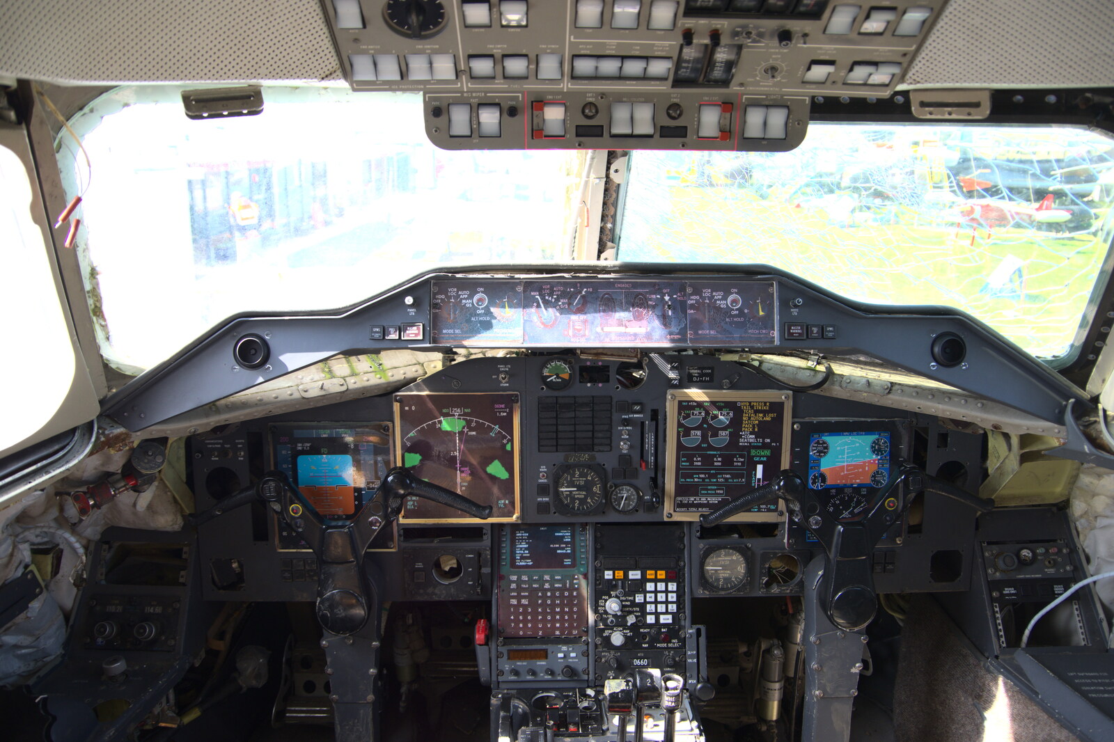 The flight deck of a BAe 146 from A Day in New Milton, Hampshire - 3rd April 2023