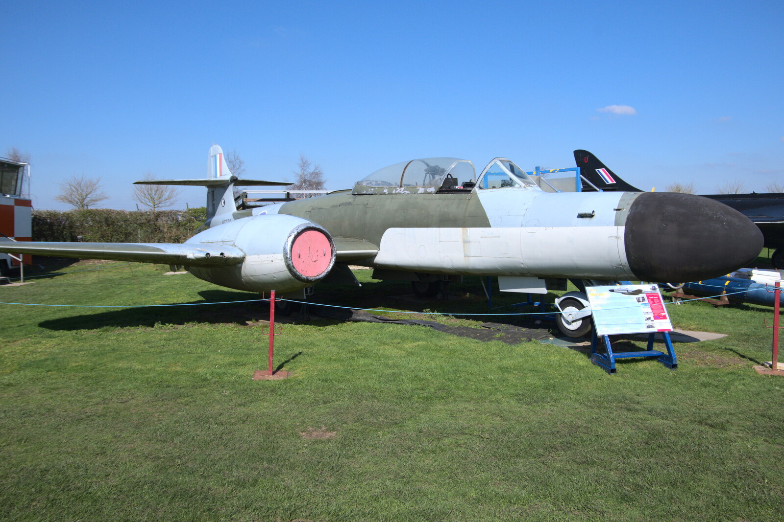 A late-model Gloster Meteor from A Day in New Milton, Hampshire - 3rd April 2023