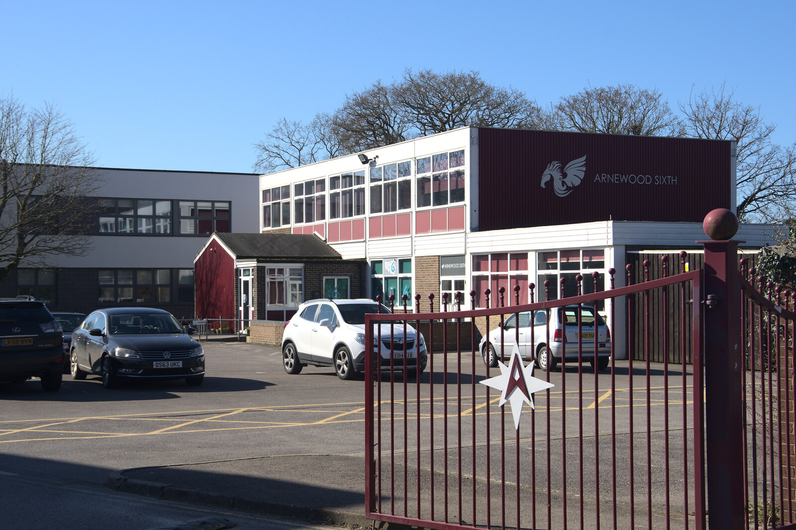 Arnewood School's ROSLA building from A Day in New Milton, Hampshire - 3rd April 2023