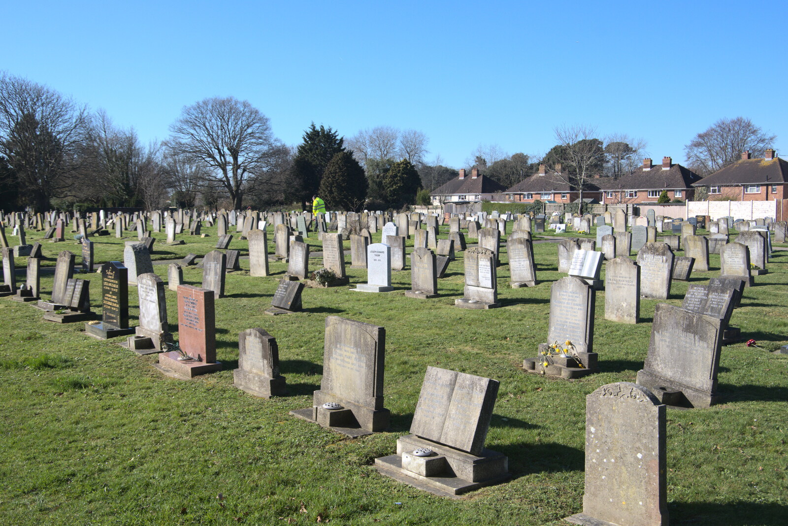 The many gravestones of New Milton's cemetery from A Day in New Milton, Hampshire - 3rd April 2023