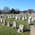 The many gravestones of New Milton's cemetery, A Day in New Milton, Hampshire - 3rd April 2023