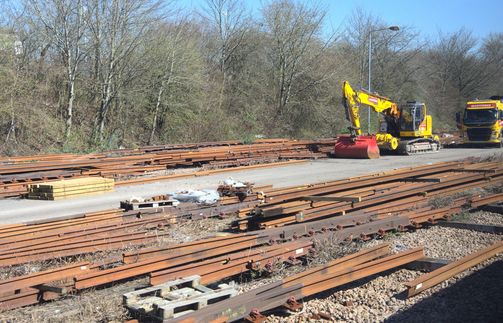 A massive pile of rusty tracks near Southampton from A Day in New Milton, Hampshire - 3rd April 2023