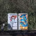 More graffiti on some line-side boxes, A Day in New Milton, Hampshire - 3rd April 2023