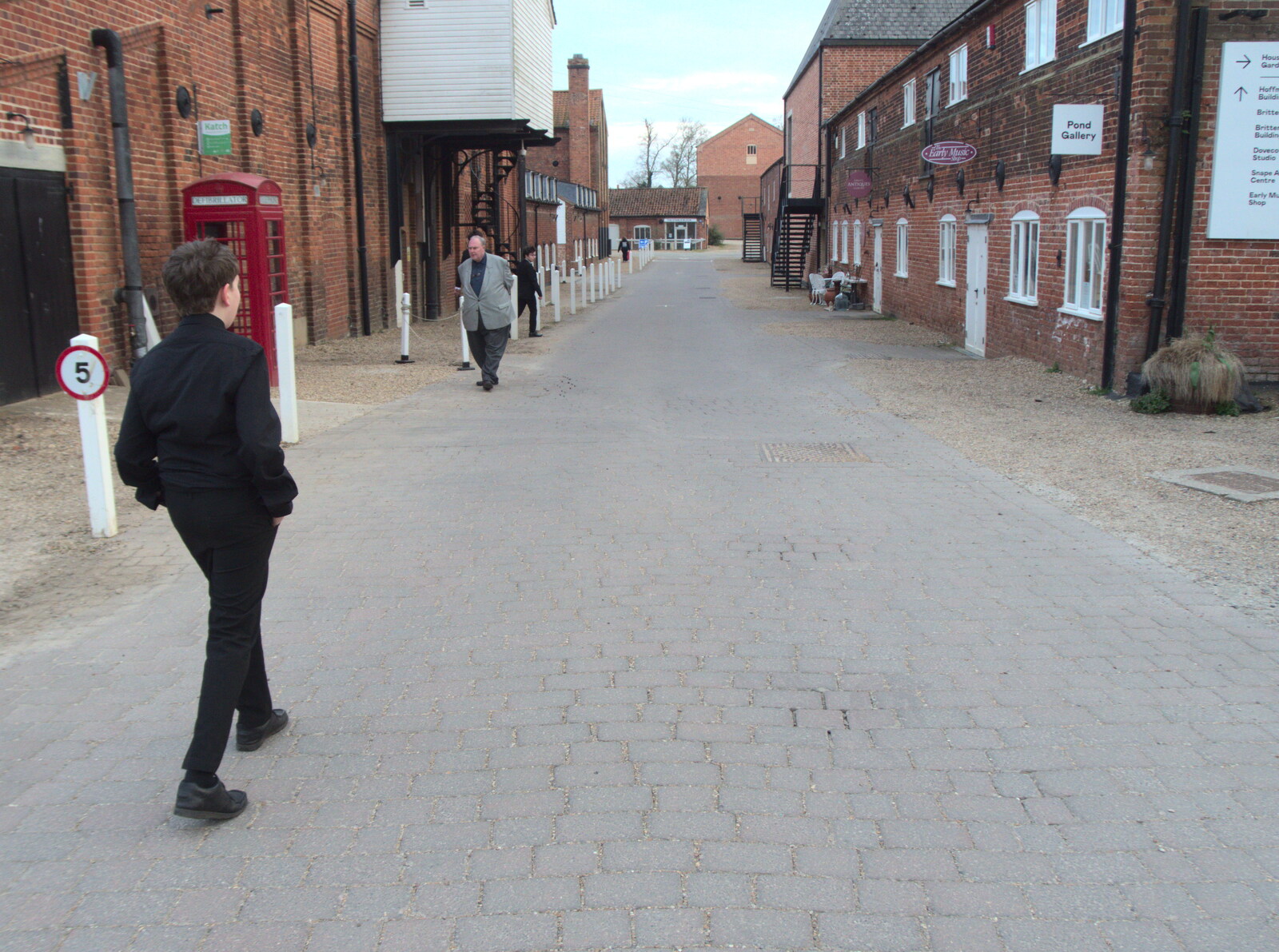 Fred strides back to the rehearsal room from Fred and the Orchestra, Snape Maltings, Suffolk - 5th April