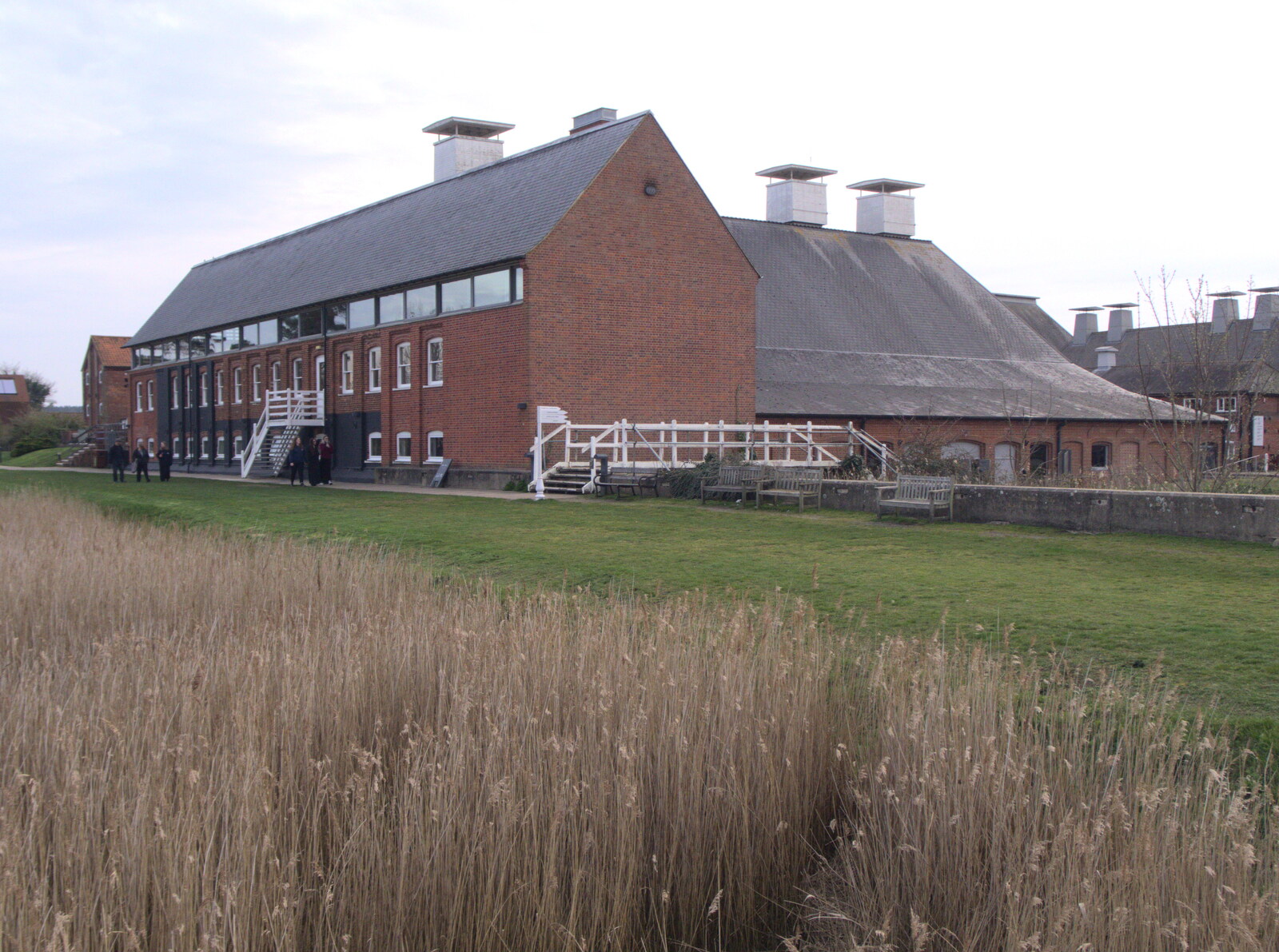 A view of Snape Maltings from the river from Fred and the Orchestra, Snape Maltings, Suffolk - 5th April