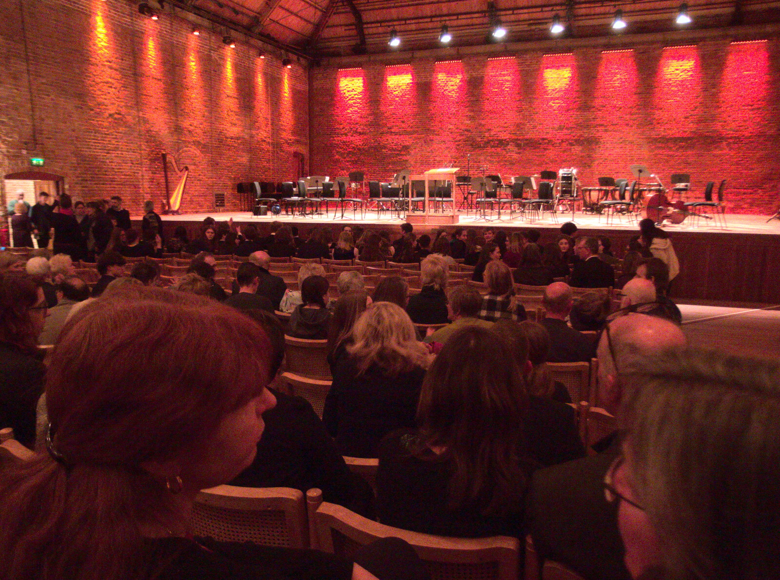 The stage is set from Fred and the Orchestra, Snape Maltings, Suffolk - 5th April