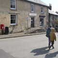 Walking past the village shop, Easter in South Zeal and Moretonhampstead, Devon - 9th April