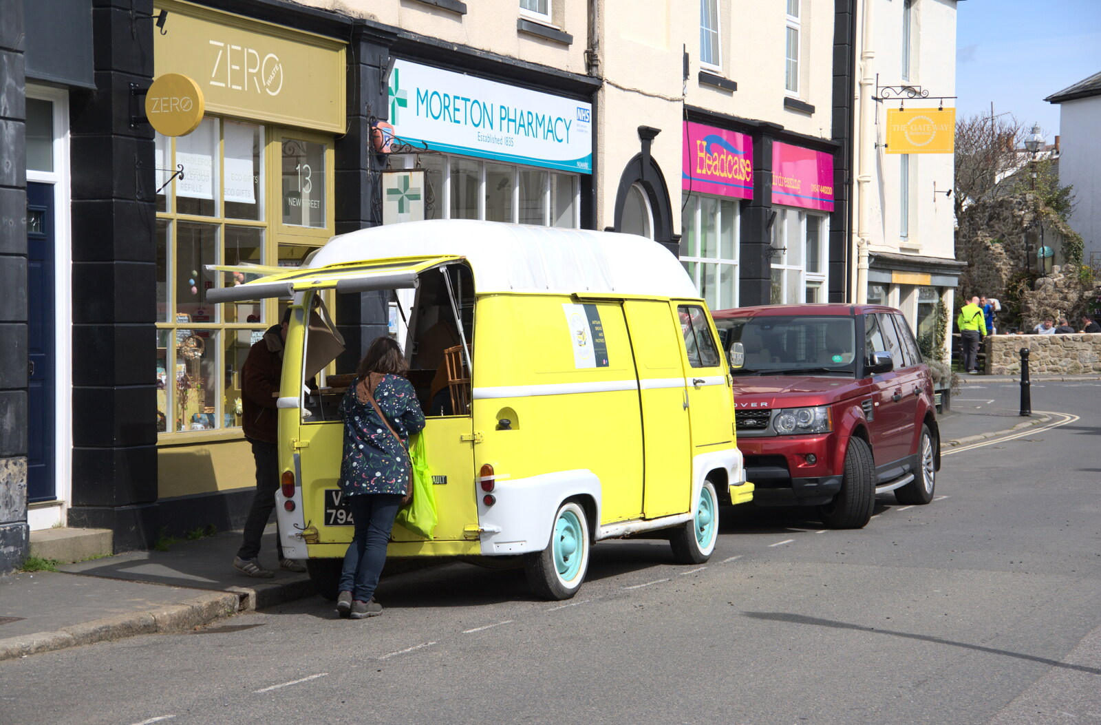 The Van du Pain bakery van from Easter in South Zeal and Moretonhampstead, Devon - 9th April